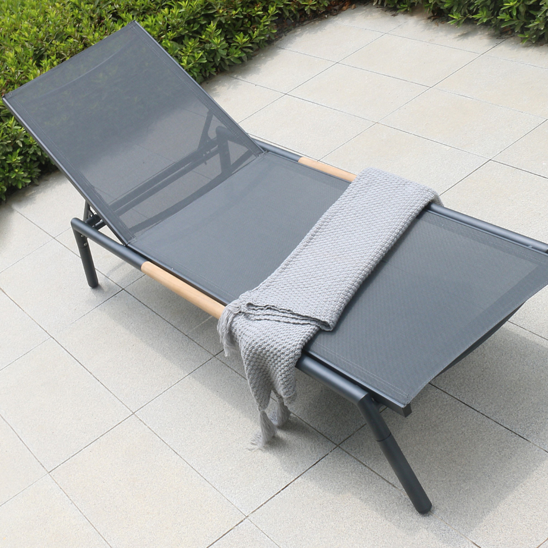 Faro Sun Lounger Charcoal