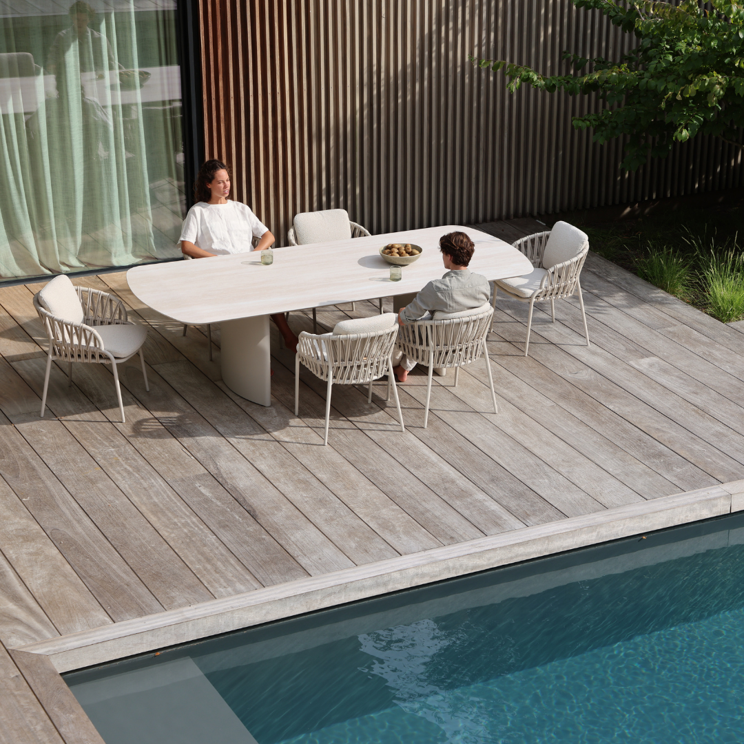 Set of 2: Noon Outdoor Dining Chairs - Mocha | PREORDER DECEMBER