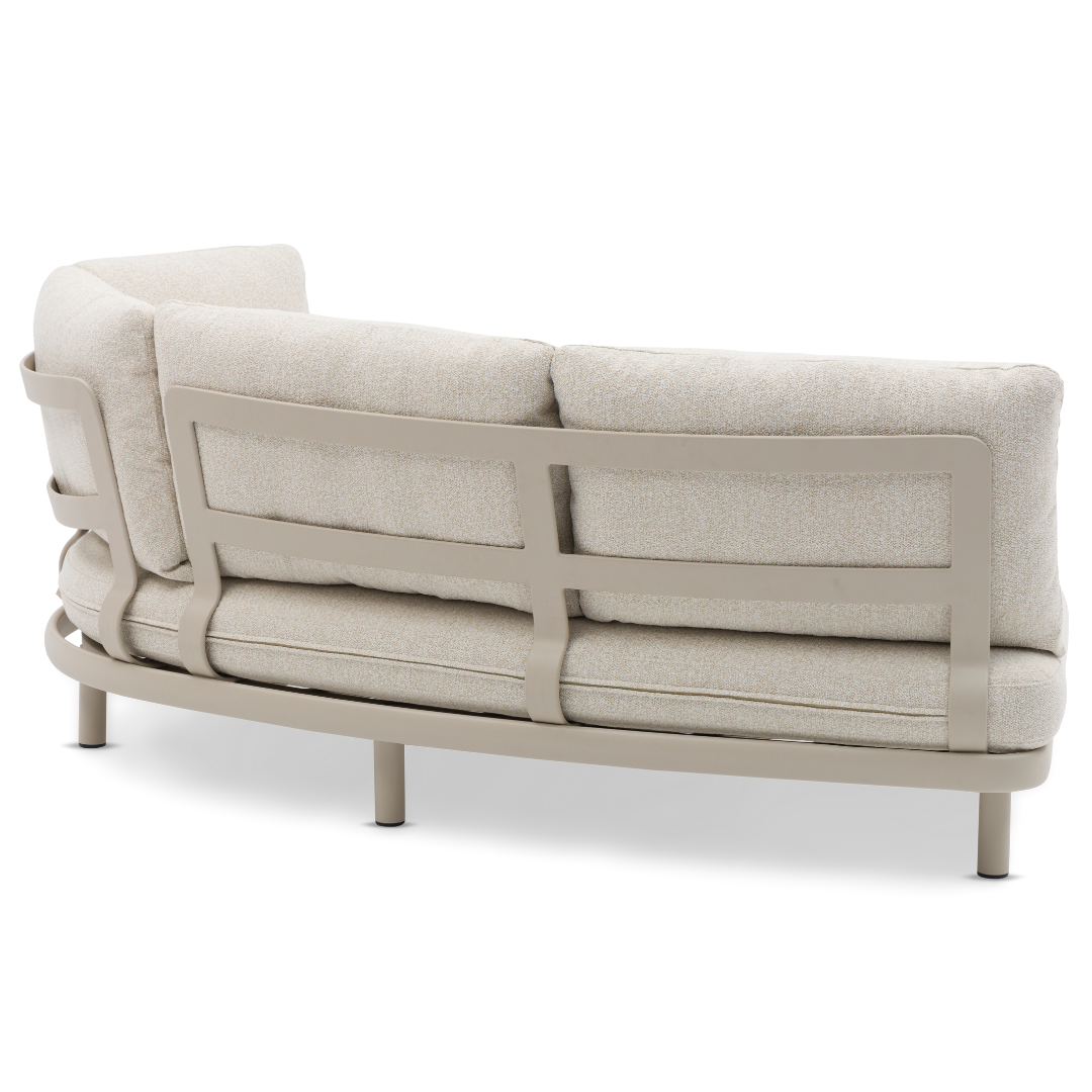 Cloud Curved 4-Seater Sofa with Armrest - Jalousie
