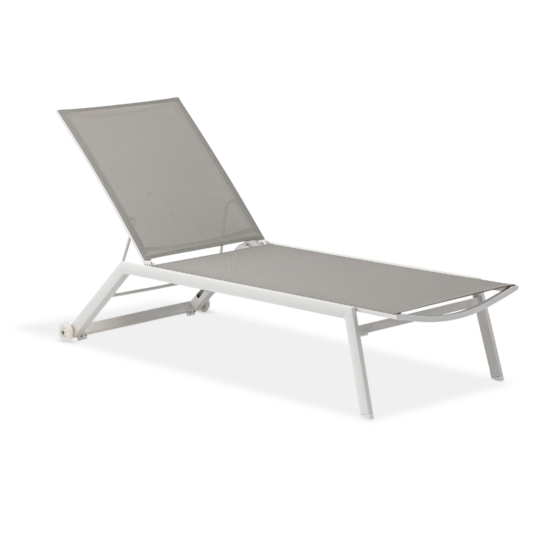 Set of 2: Cannes Sun Loungers - White