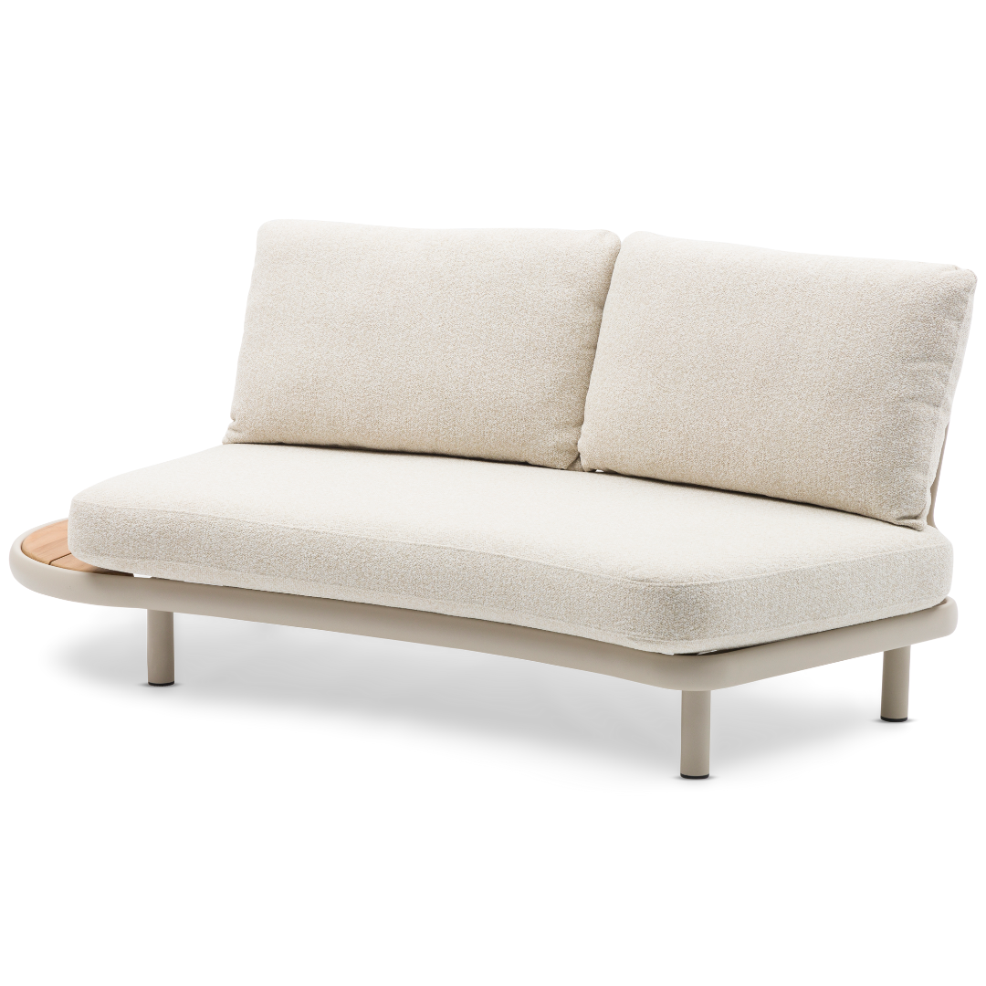 Cloud Curved 4-Seater Sofa with Armrest - Jalousie
