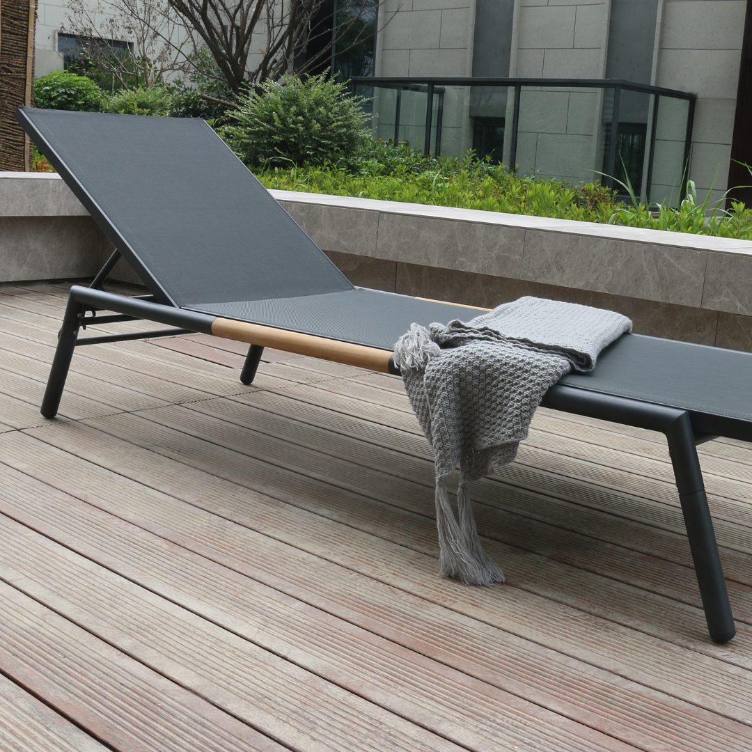 Faro Sun Lounger Charcoal