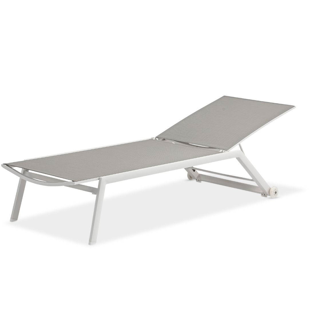 Set of 2: Cannes Sun Loungers - White