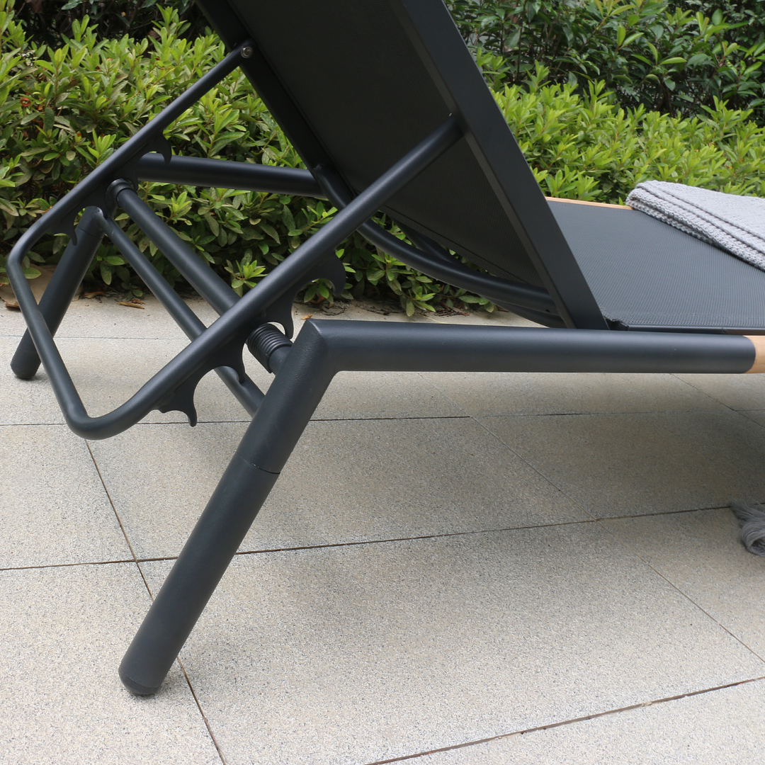 Faro Sun Lounger Charcoal