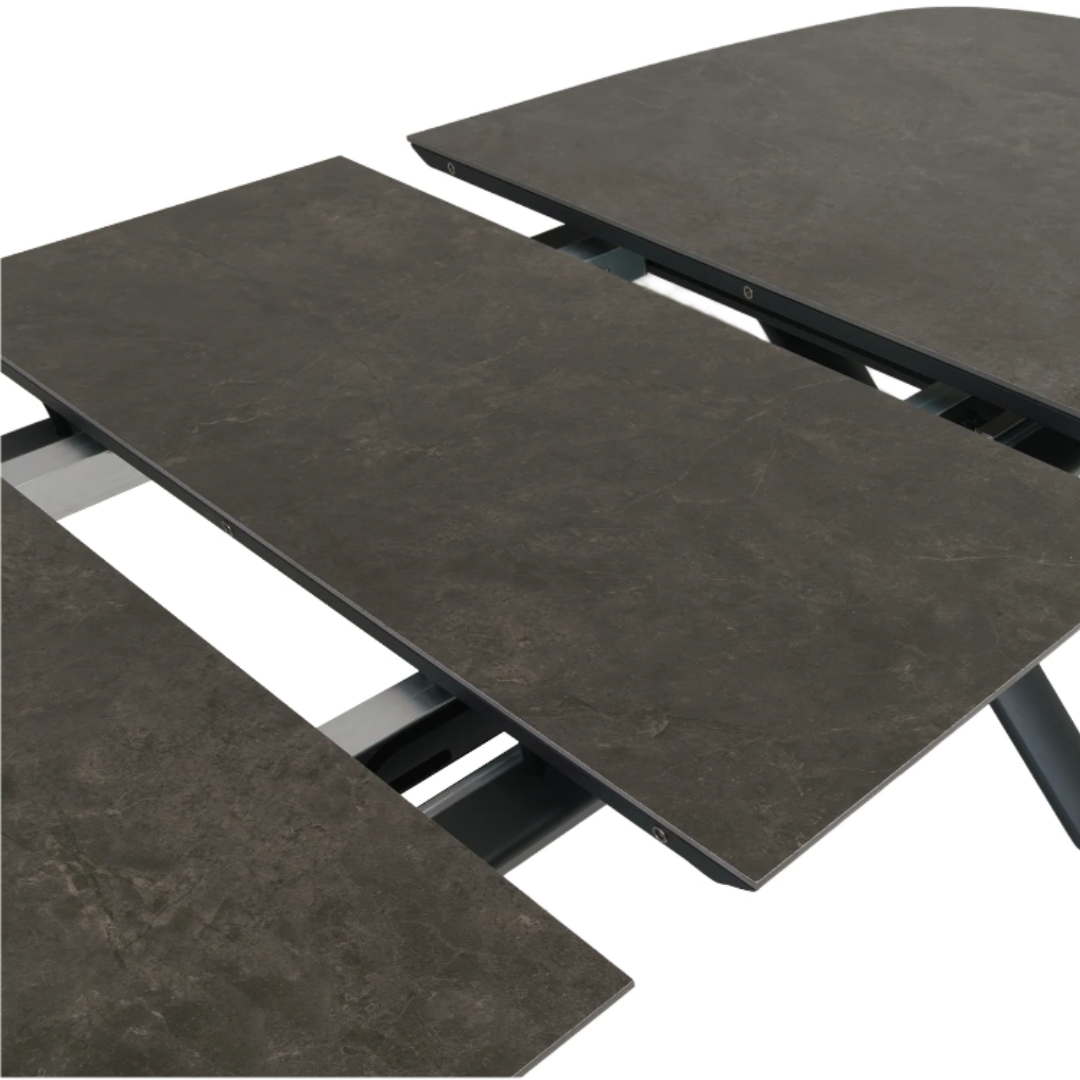 Albatross 3.1m Extendable Outdoor Dining Table Organic - Charcoal | PREORDER AUGUST