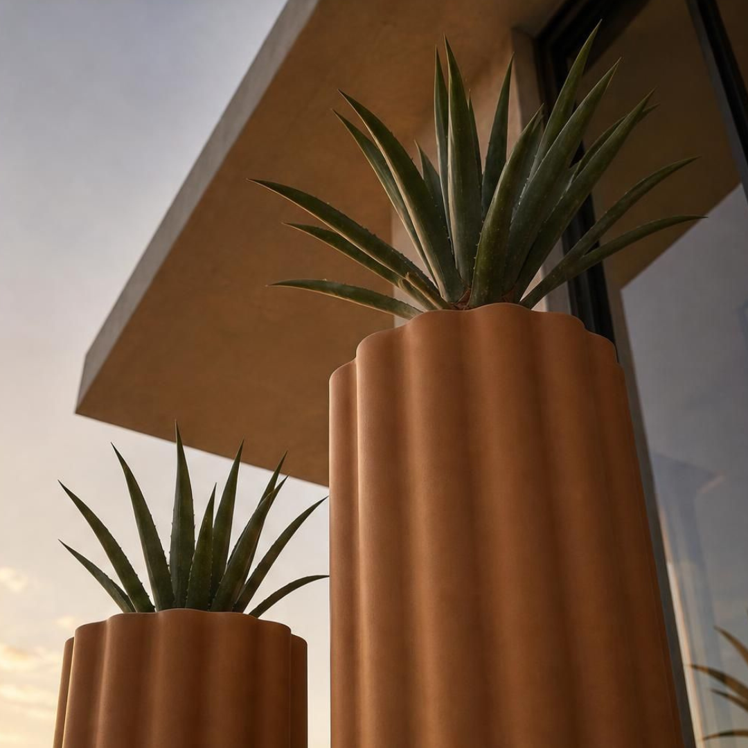 Vattra Tall Planter - Natural Toasted Nut | PREORDER AUGUST