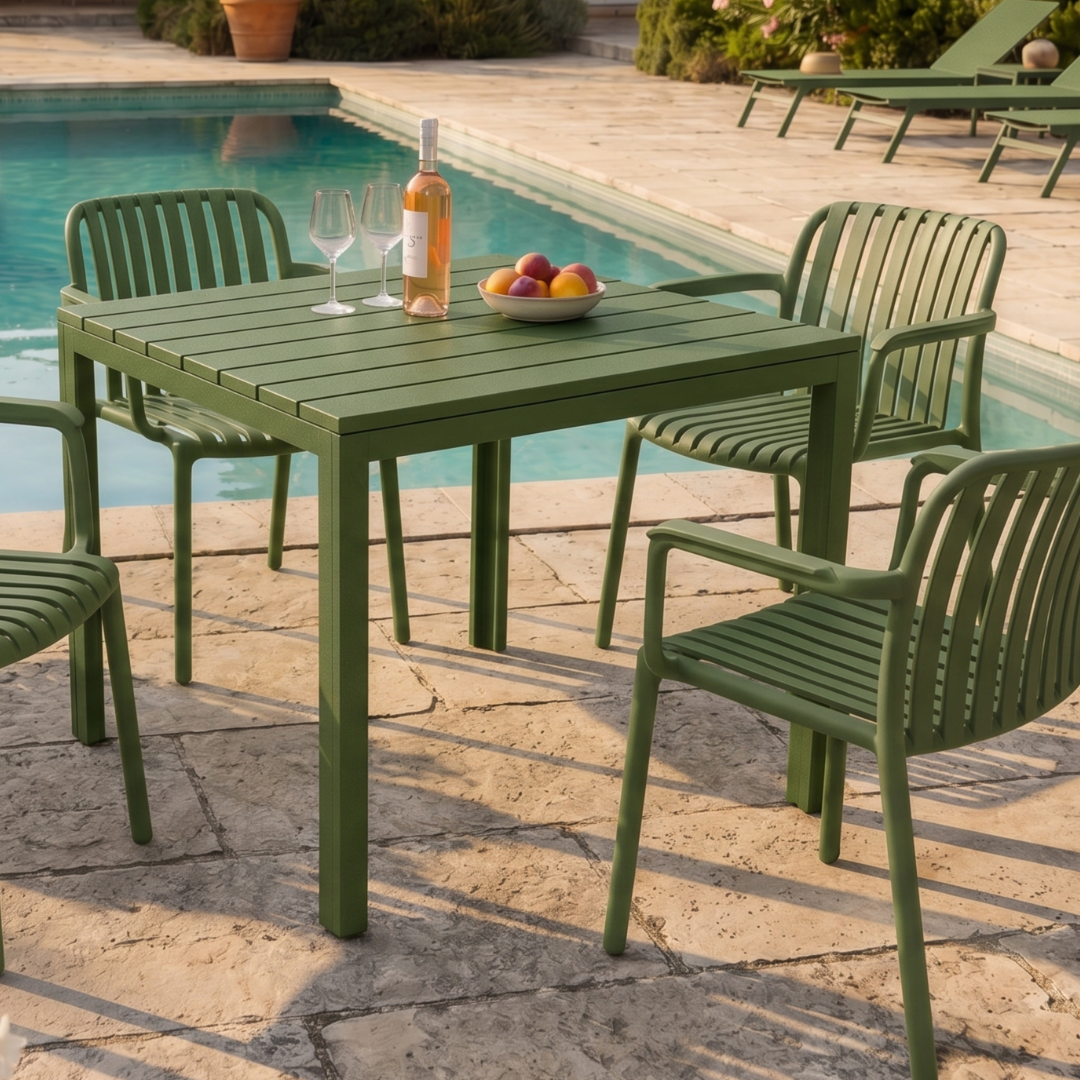 Crete 90cm Dining Table - Olive | PREORDER AUGUST