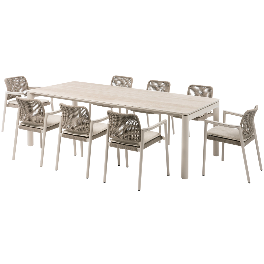 Tolo 8-Seater Dining Set - Mocha | PREORDER SEPTEMBER