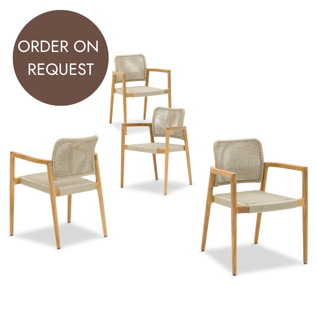 Set of 4: Tolo Dining Chairs - Teak | ON REQUEST
