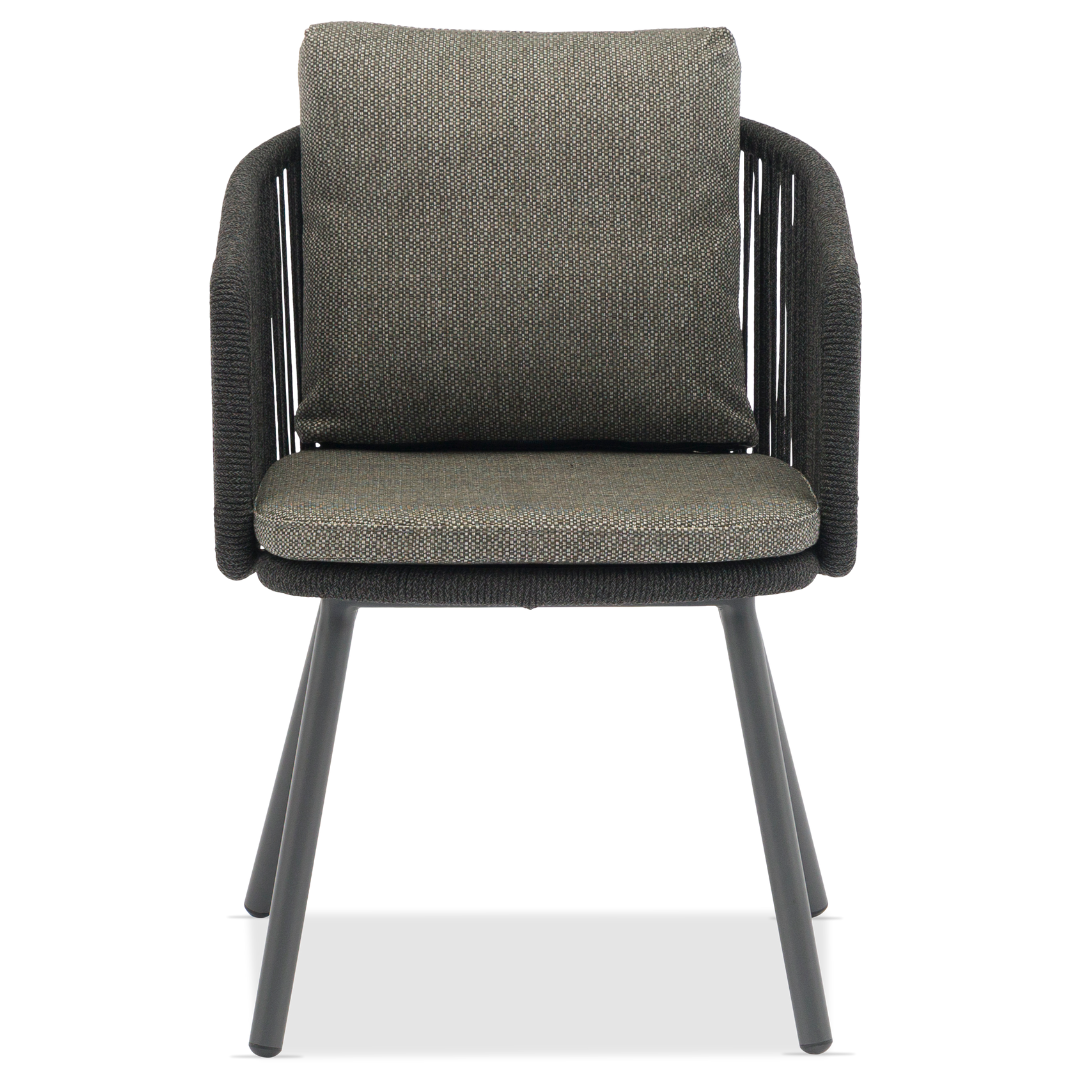 Set of 2: Harbour Outdoor Dining Chairs - Charcoal