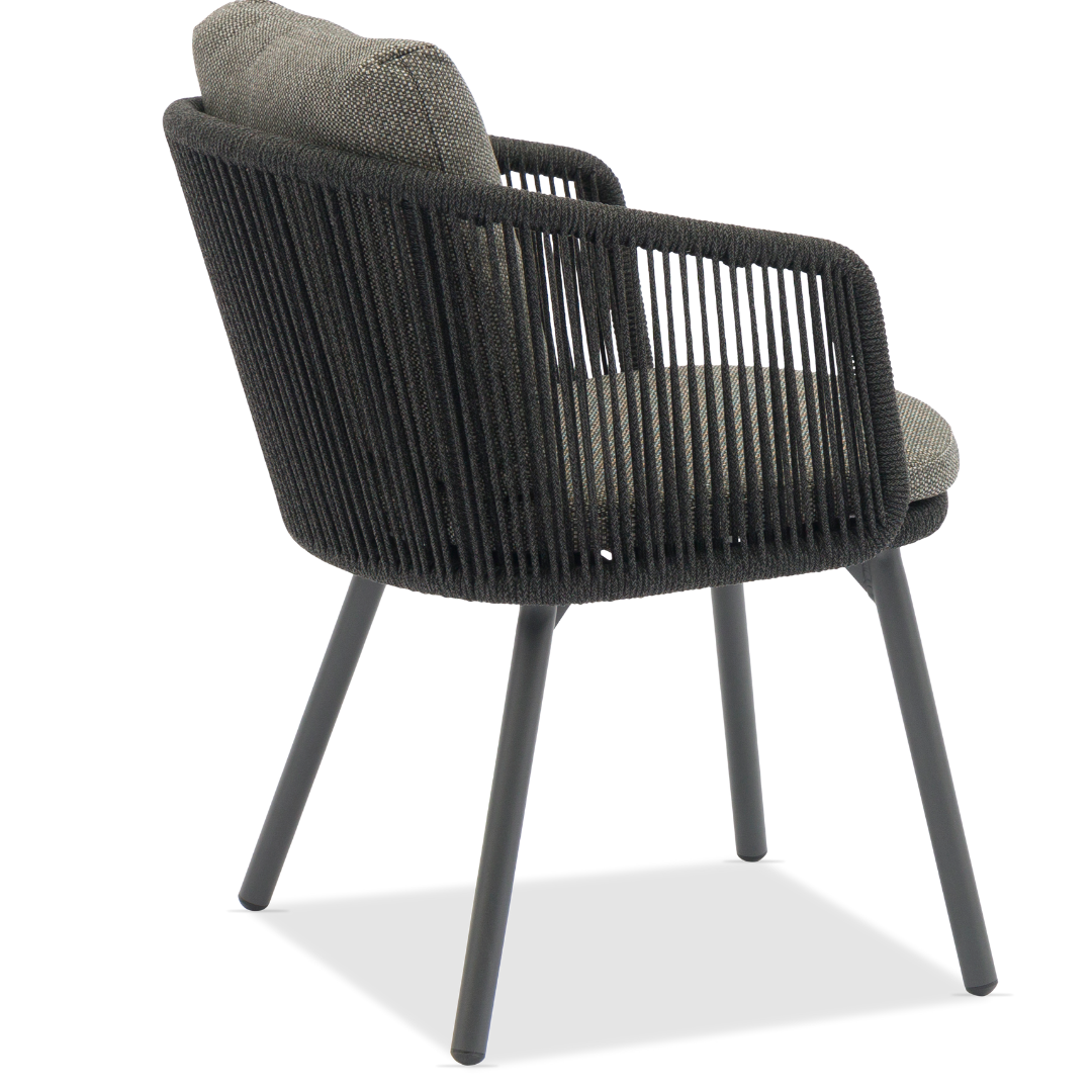 Set of 2: Harbour Outdoor Dining Chairs - Charcoal