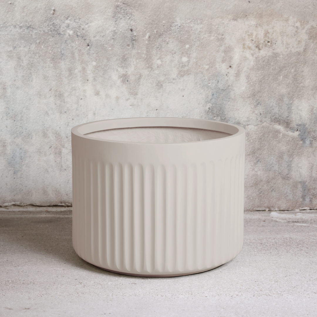 Doric Low Planter - Natural Linen | PREORDER SEPTEMBER