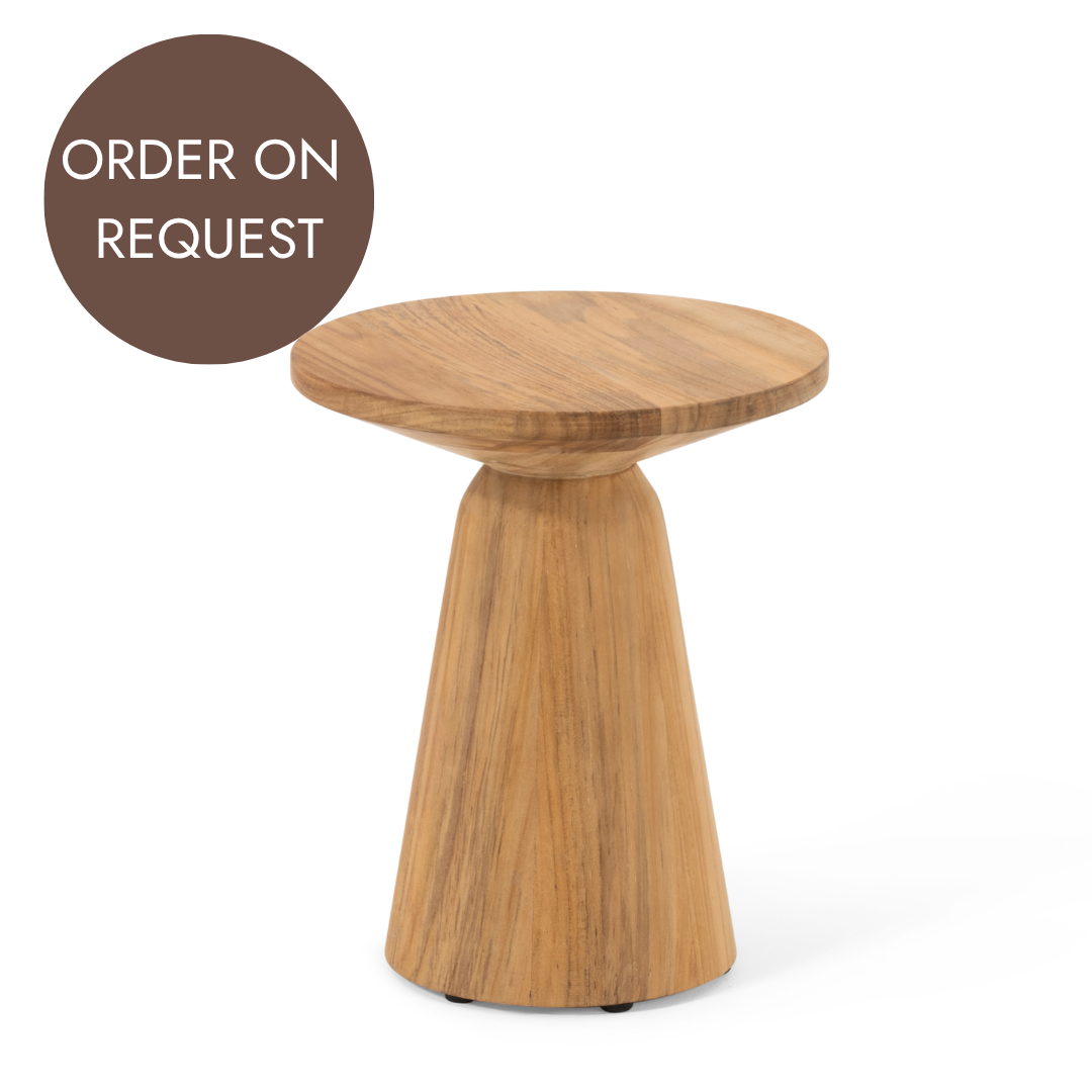 Plato Side Table - Round Short - Teak | ON REQUEST