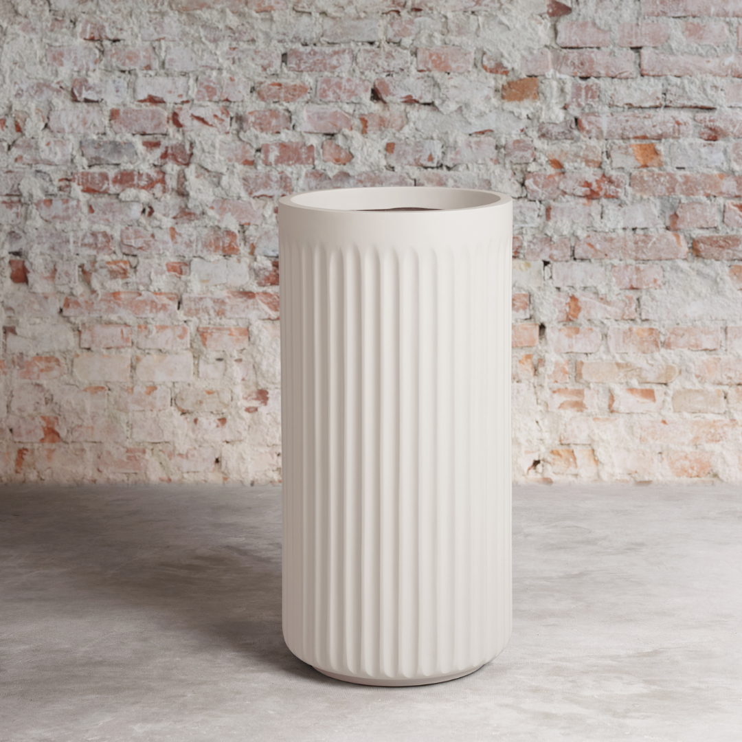 Doric Tall Planter - Natural Linen | PREORDER AUGUST