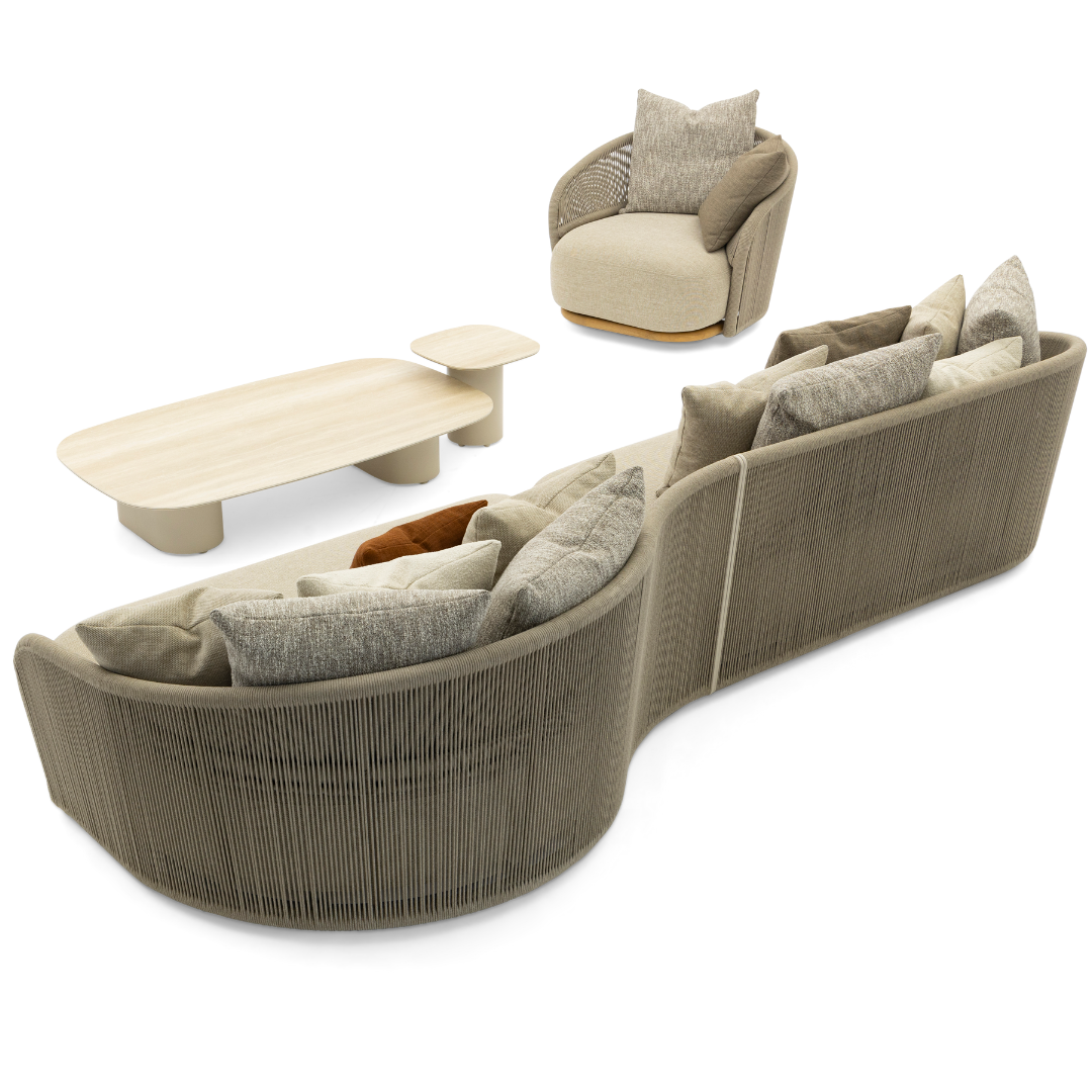 Wave Curved 4-Seater Sofa