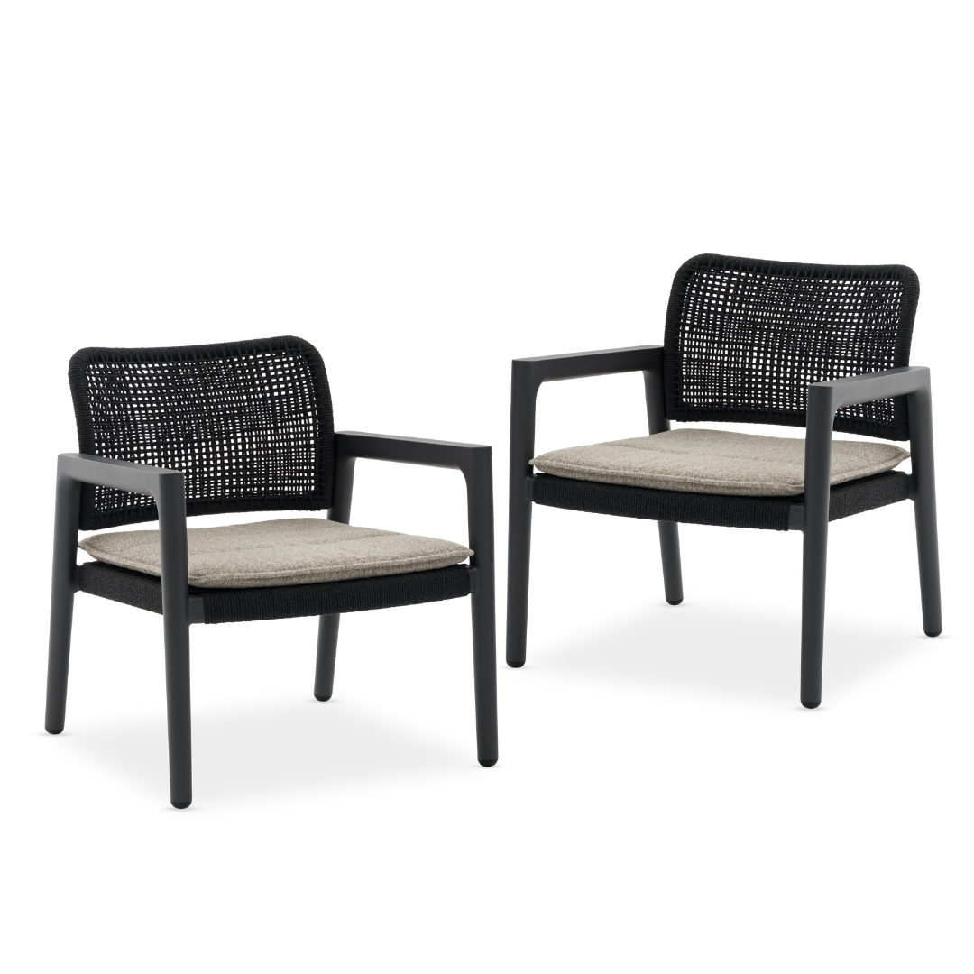 Set of 2: Tolo Lounge Chairs - Charcoal | PREORDER AUGUST