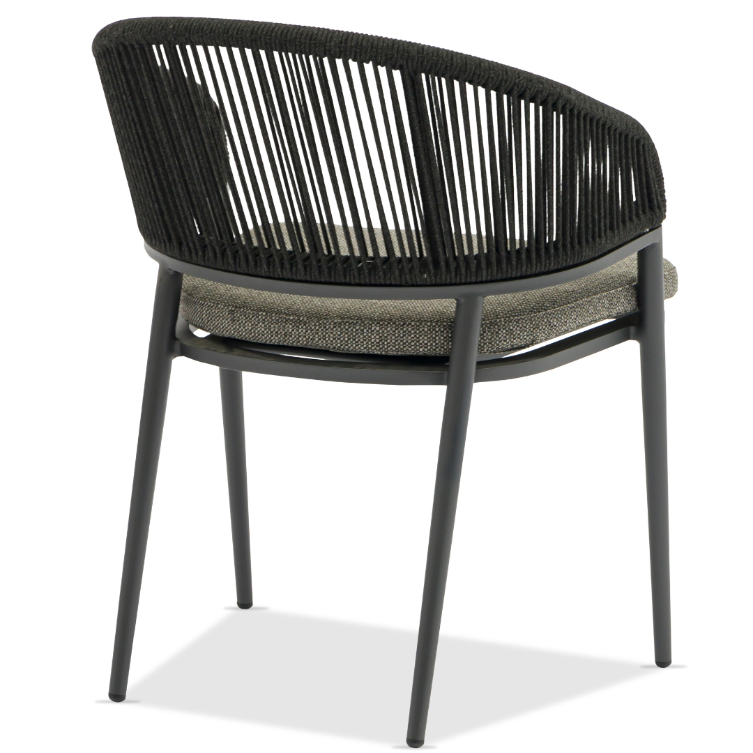 Set of 2: Jack Outdoor Dining Chair - Charcoal | PREORDER AUGUST