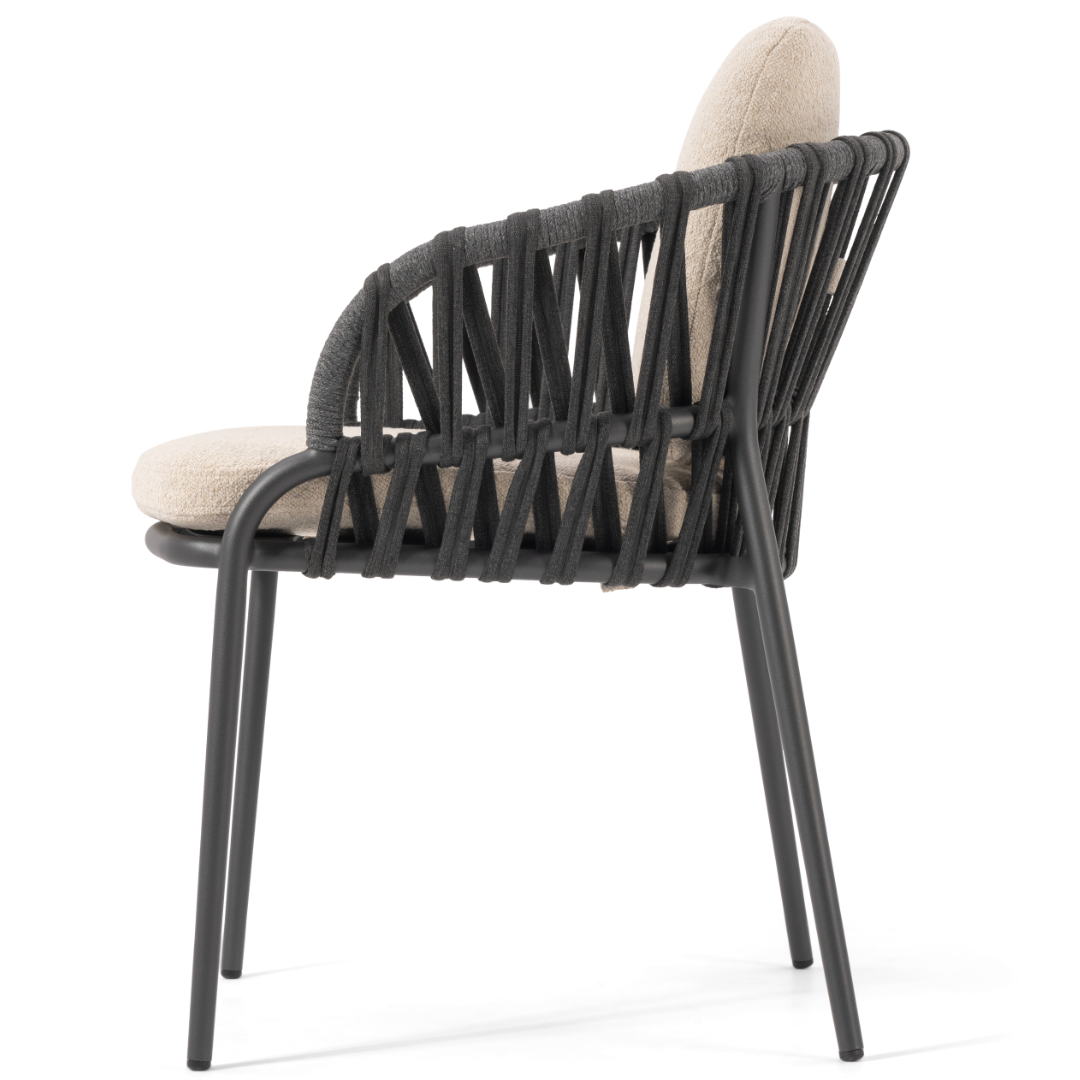 Set of 2: Noon Outdoor Dining Chairs - Charcoal | PREORDER AUGUST