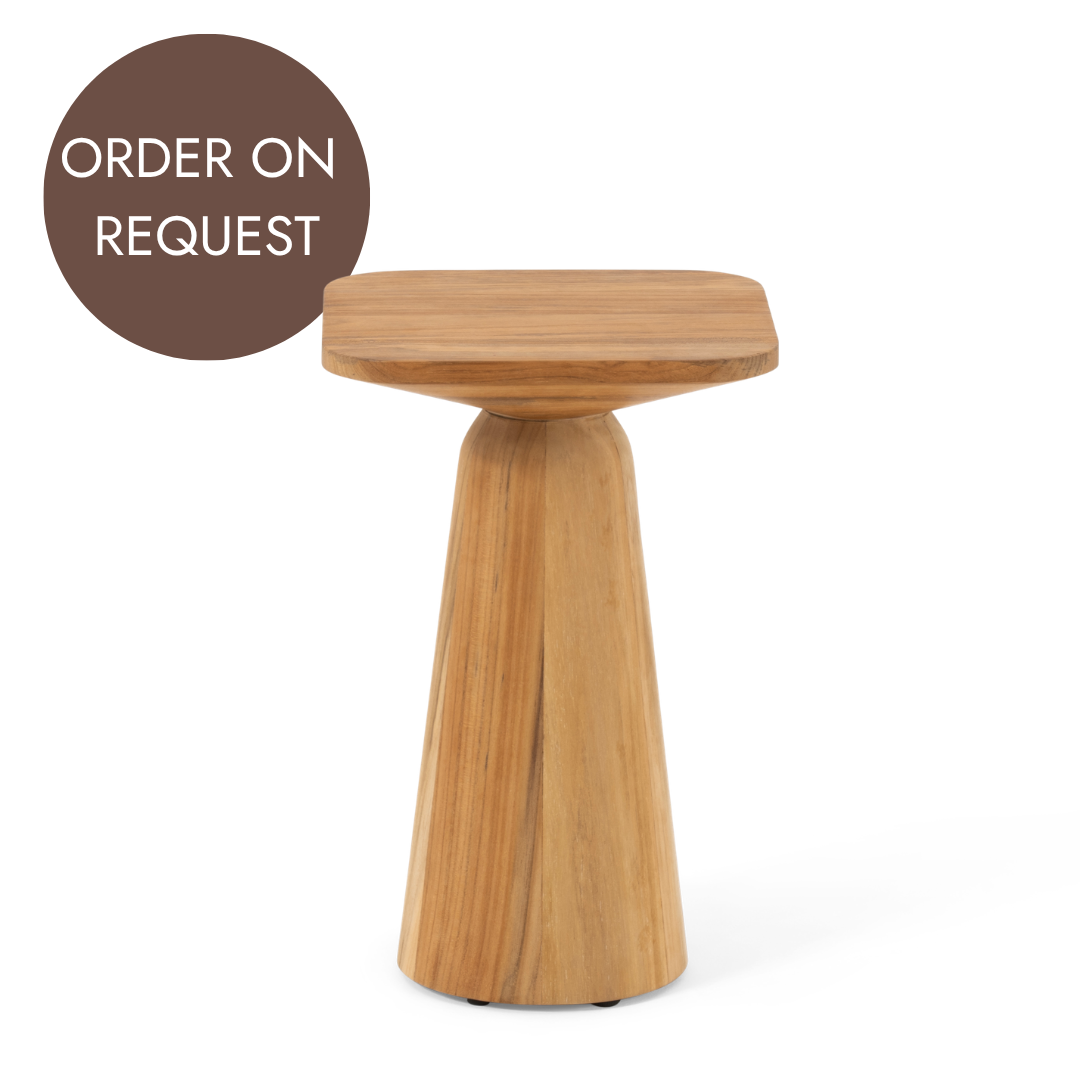 Plato Side Table - Square Tall - Teak | ON REQUEST