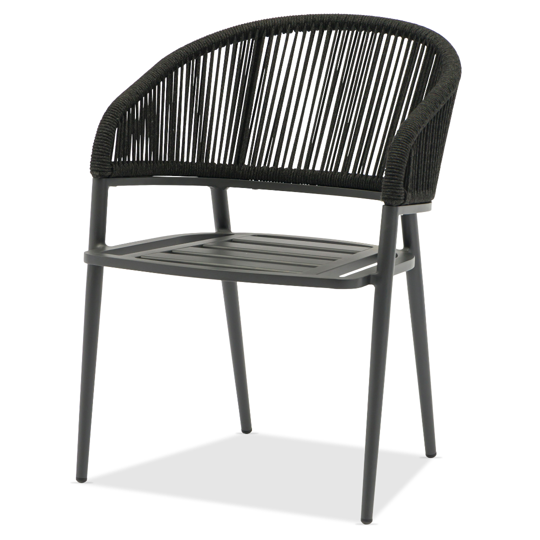 Set of 2: Jack Outdoor Dining Chair - Charcoal | PREORDER AUGUST
