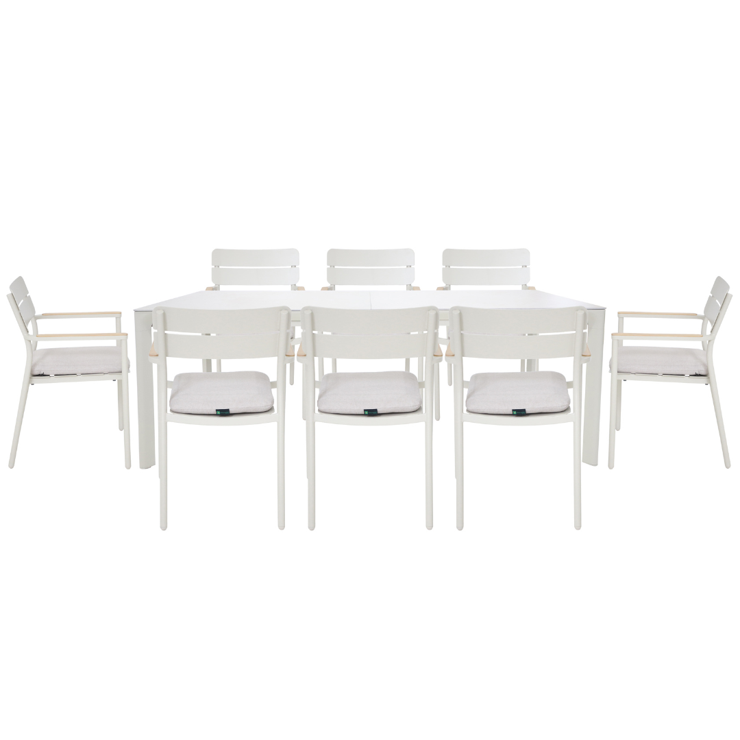 Norland 8-Seater Extendable Dining Set - Light | PREORDER AUGUST