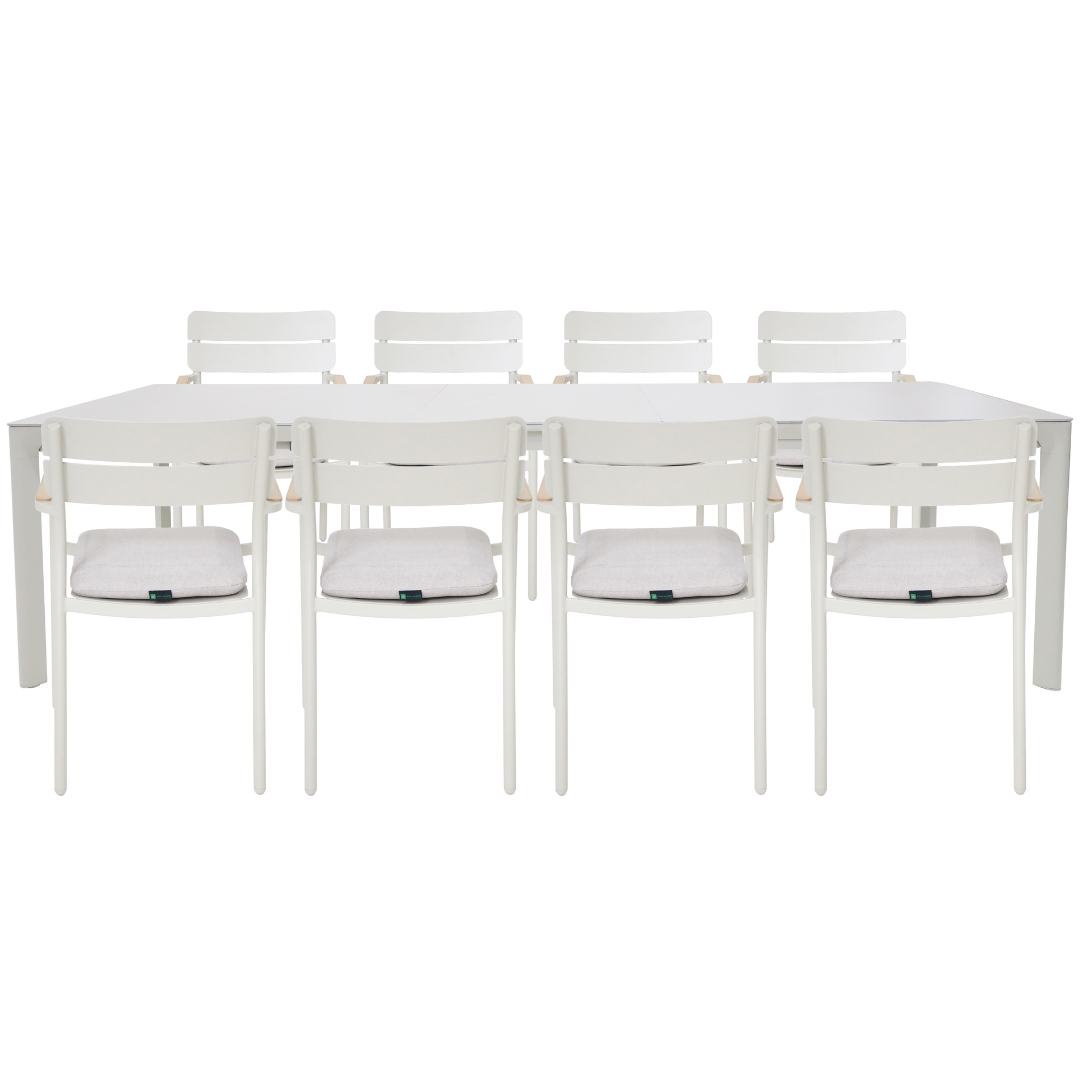 Norland 8-Seater Extendable Dining Set - Light | PREORDER AUGUST
