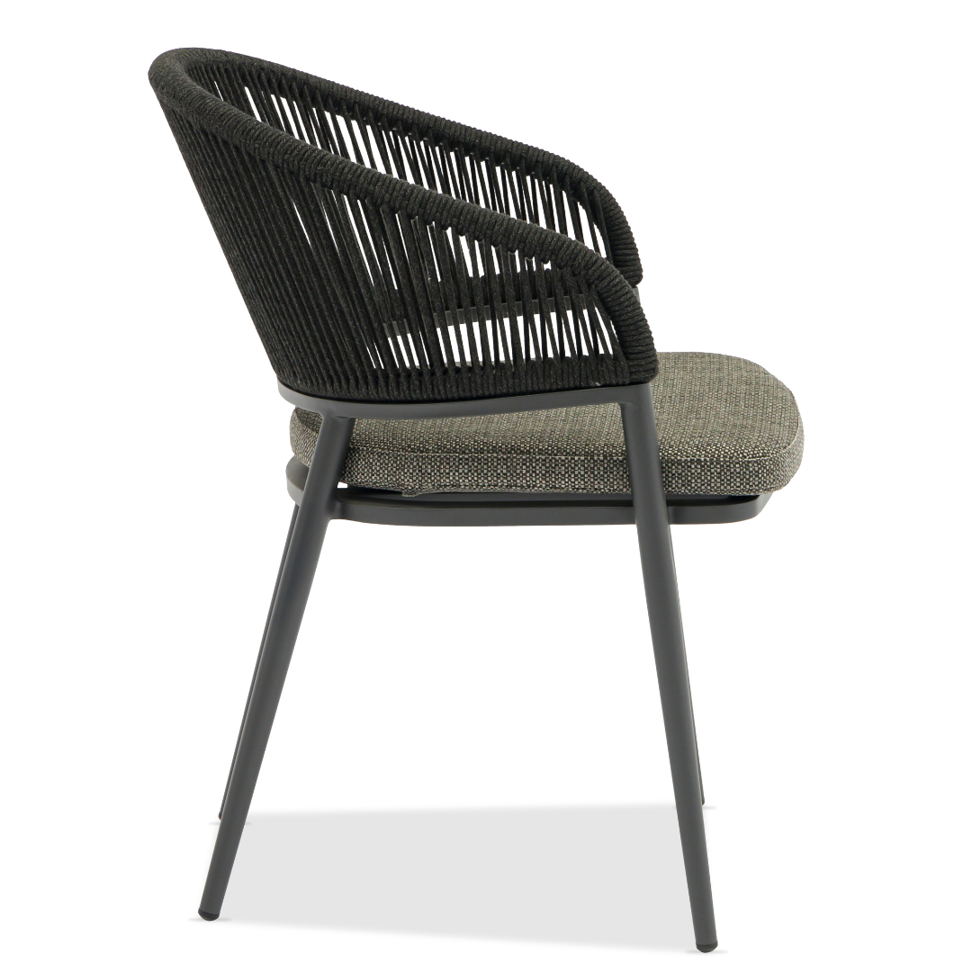 Set of 2: Jack Outdoor Dining Chair - Charcoal | PREORDER AUGUST
