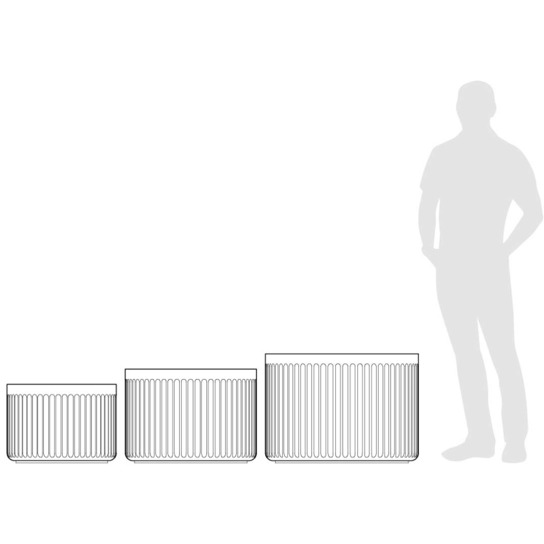 Doric Low Planter - Natural Linen | PREORDER SEPTEMBER