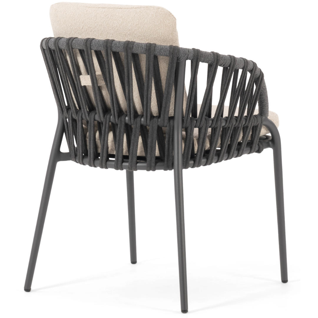 Set of 2: Noon Outdoor Dining Chairs - Charcoal | PREORDER AUGUST