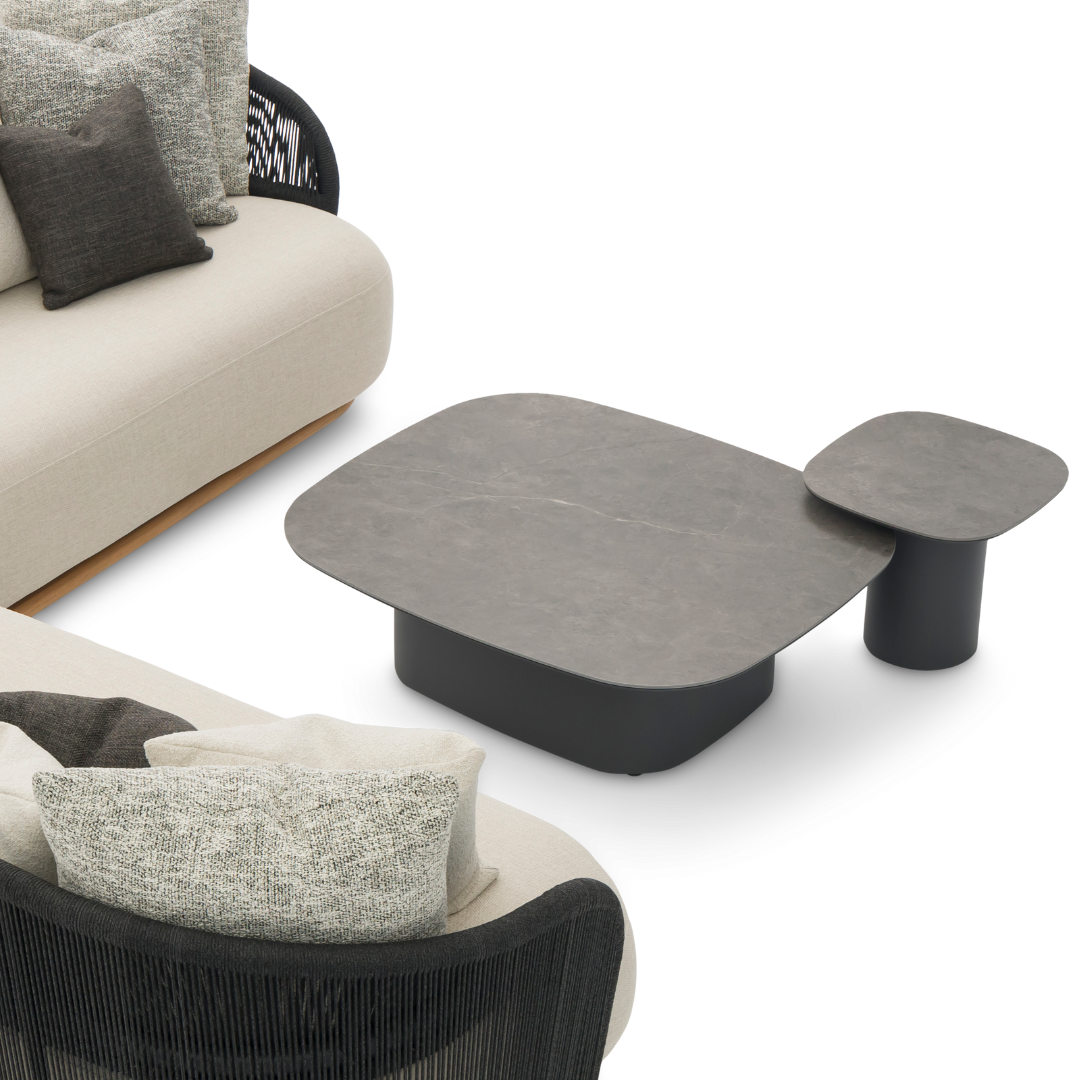 Wave 100cm Coffee Table - Charcoal | PREORDER AUGUST