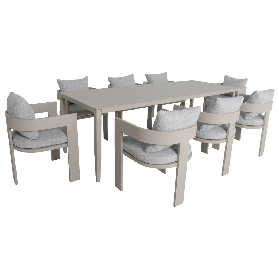 Como 8 Seater Outdoor Dining Set - Light | PREORDER OCTOBER