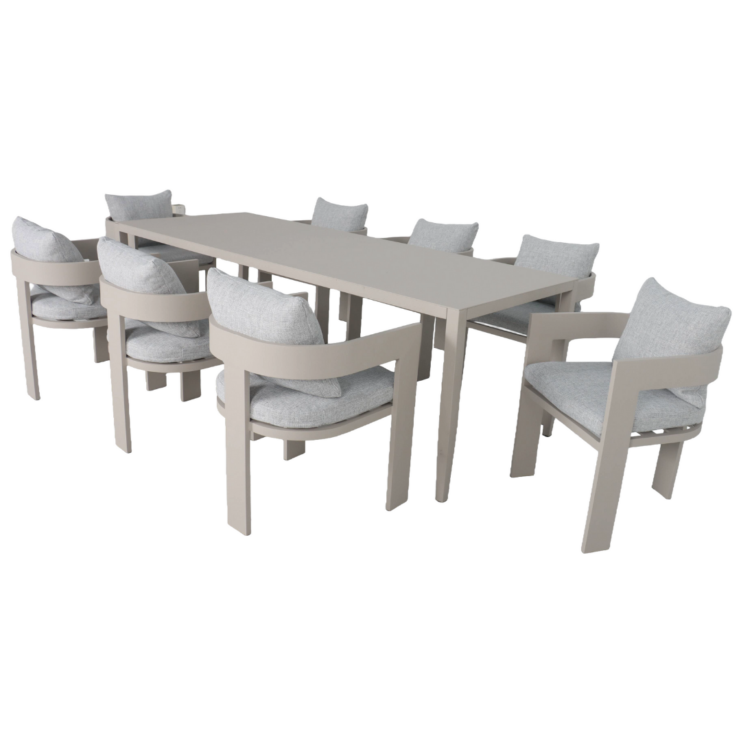 Como 8 Seater Outdoor Dining Set - Light | PREORDER OCTOBER