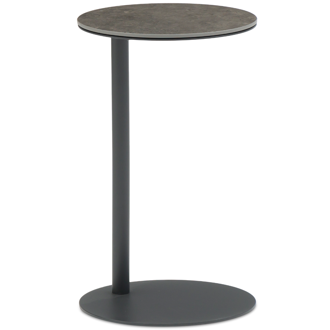 Butler Side Table Round - Charcoal