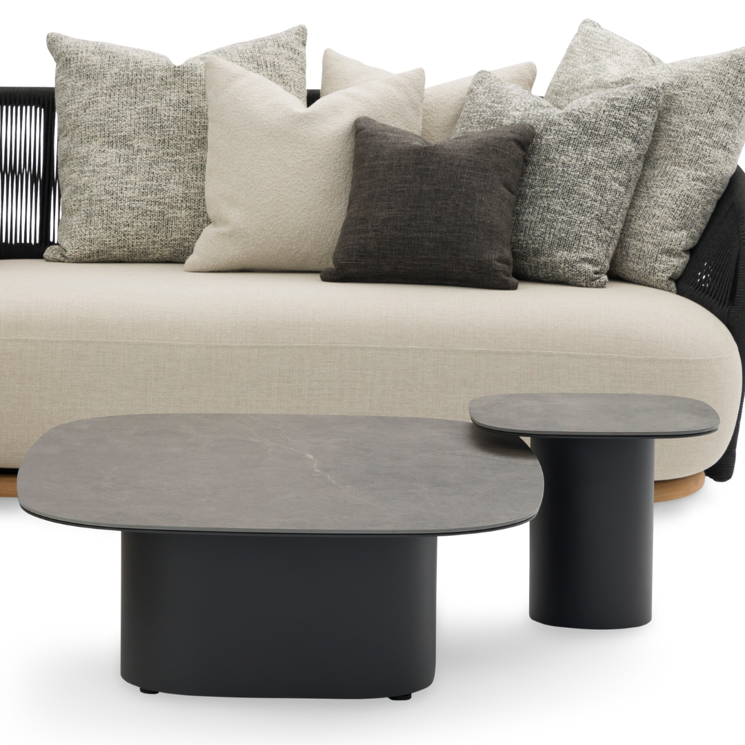 Wave 100cm Coffee Table - Charcoal | PREORDER AUGUST