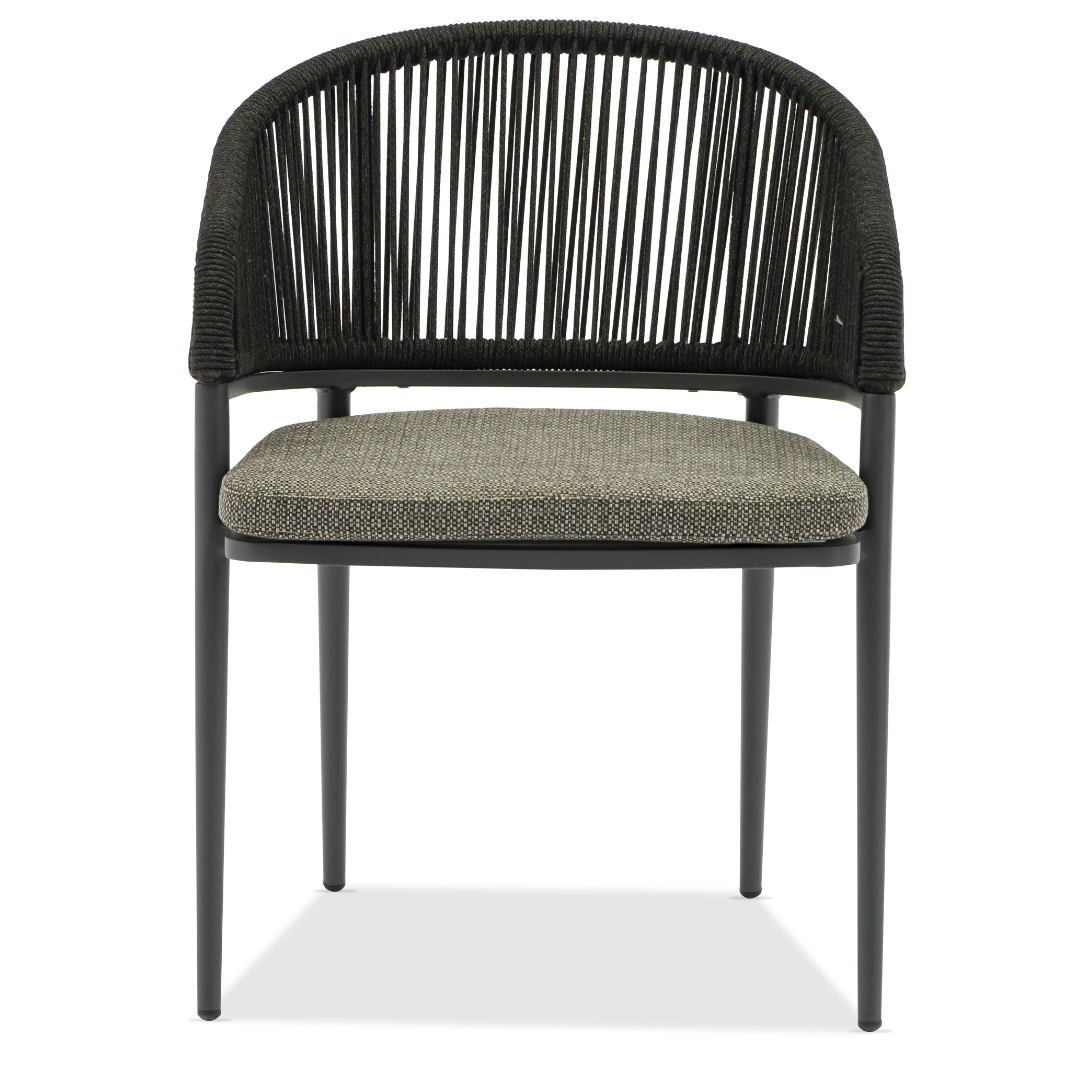 Set of 2: Jack Outdoor Dining Chairs - Charcoal