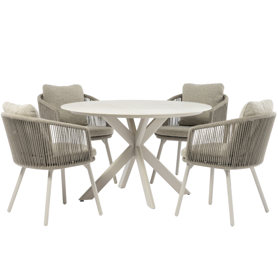 Harbour 4-Seater Dining Set Mocha