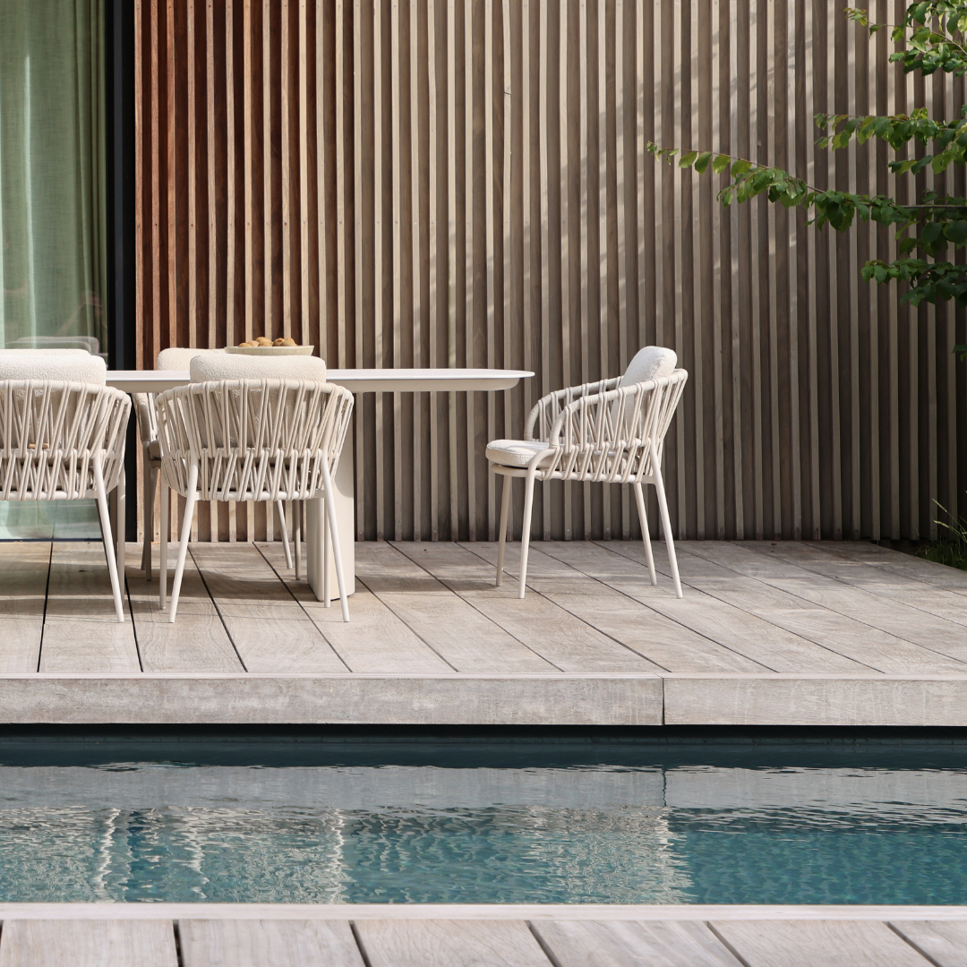 Set of 2: Noon Outdoor Dining Chairs - Mocha | PREORDER DECEMBER