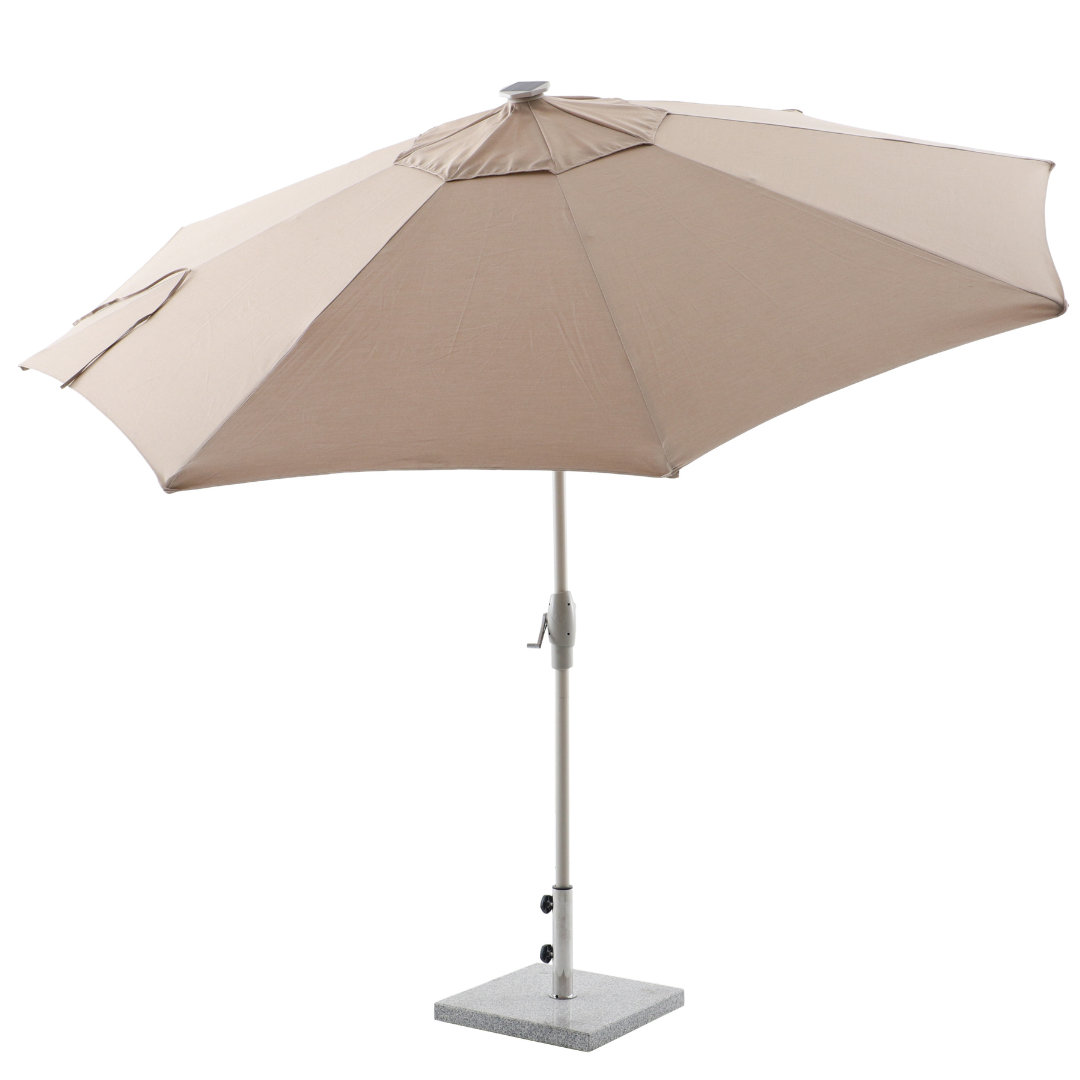 Royal Coro 3m Solar LED Umbrella Set - Taupe | PREORDER AUGUST