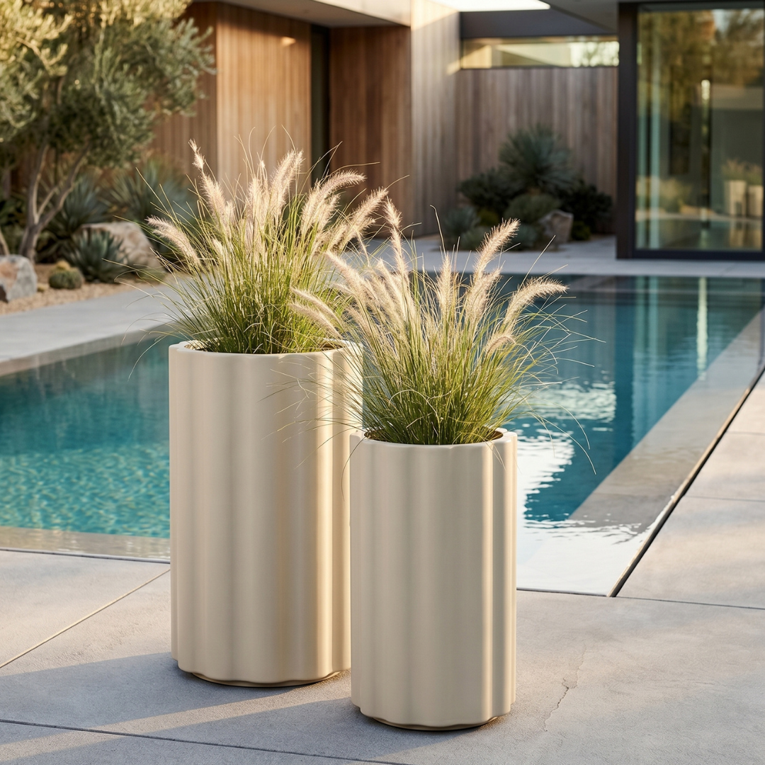 Vattra Tall Planter - Natural Linen | PREORDER AUGUST