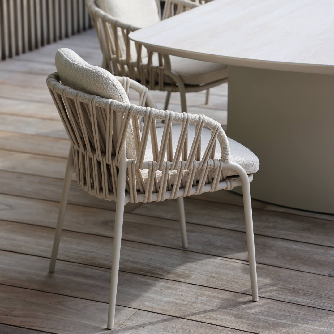 Set of 2: Noon Outdoor Dining Chairs - Mocha | PREORDER DECEMBER