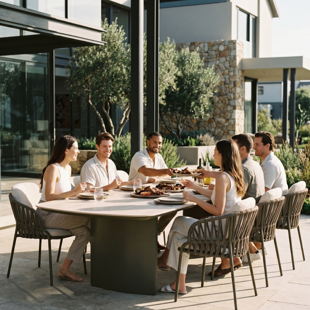 Set of 2: Noon Outdoor Dining Chairs - Olive Green | PREORDER AUGUST