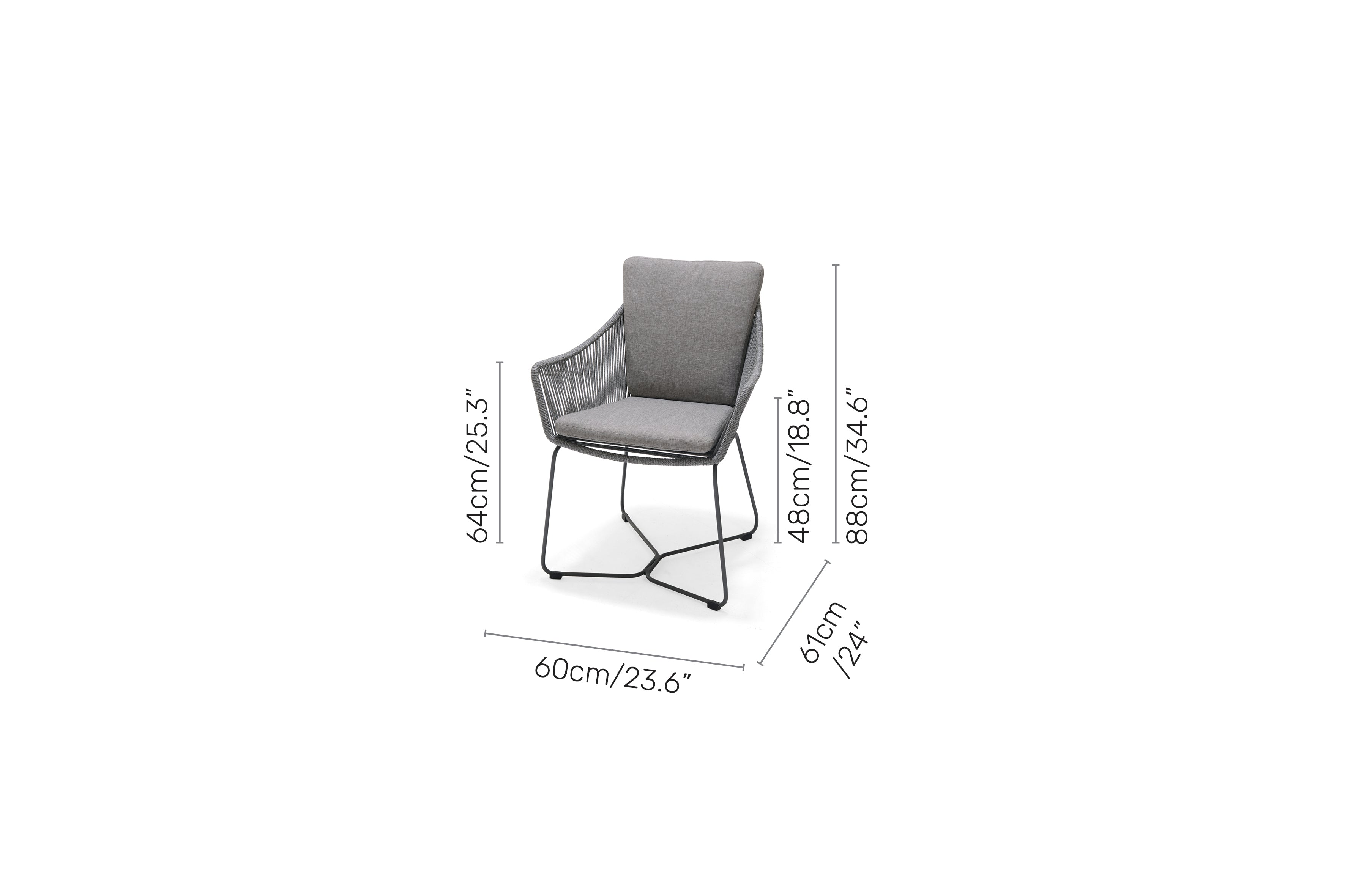Opal 4-Seater Outdoor Dining Set