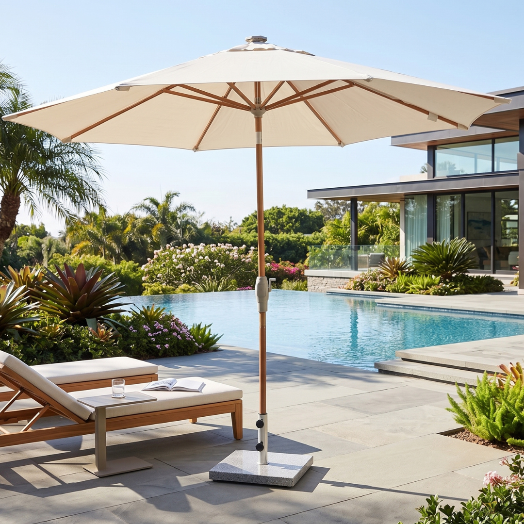 Royal Coro 3m Solar LED Umbrella Set - Beige | PREORDER AUGUST