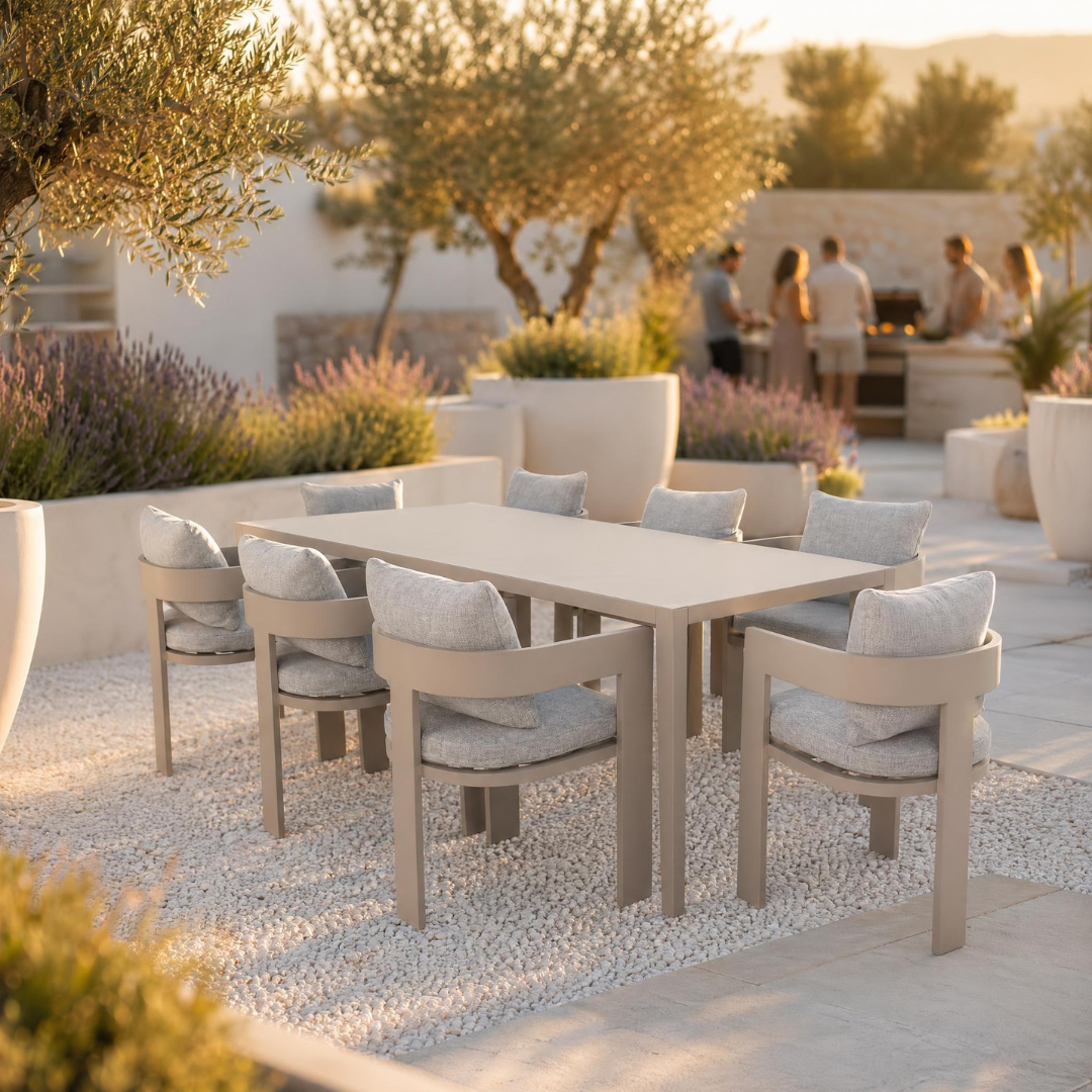 Como 8-Seater Outdoor Dining Set - Light