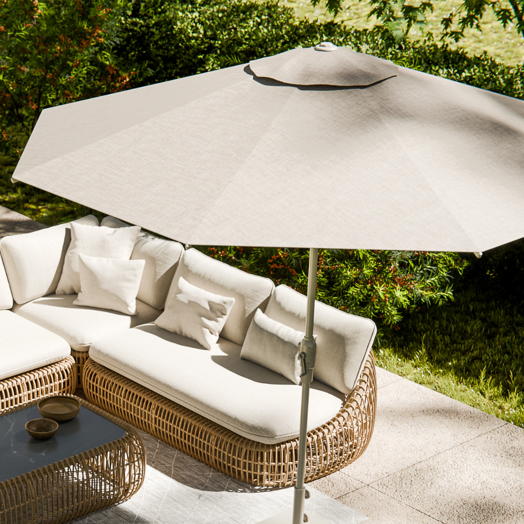Royal Coro 3m Solar LED Umbrella Set - Taupe | PREORDER AUGUST