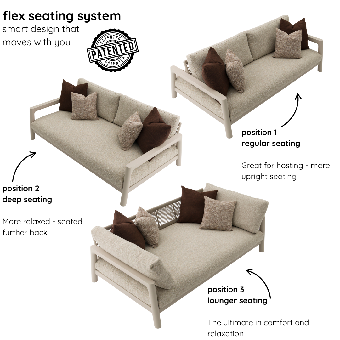 Tolo 3-Seater Sofa - Mocha