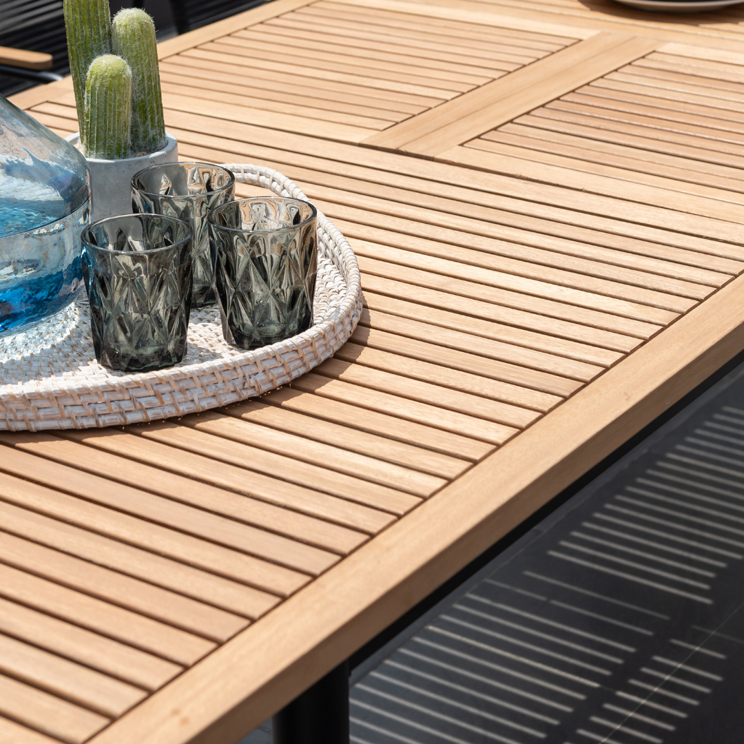 Bendigo Extendable Outdoor Dining Set - Black