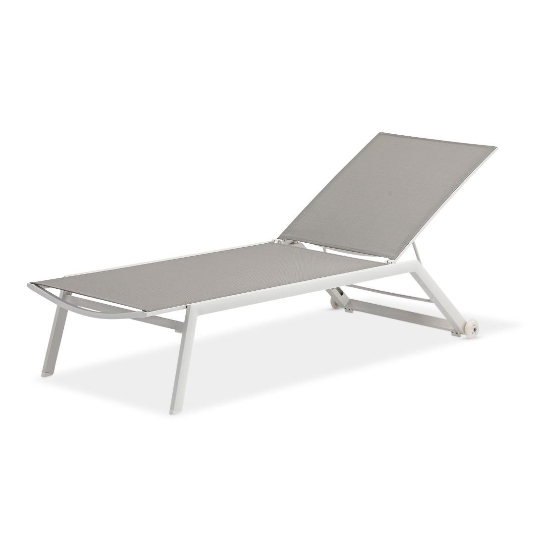 Set of 2: Cannes Sun Loungers - White