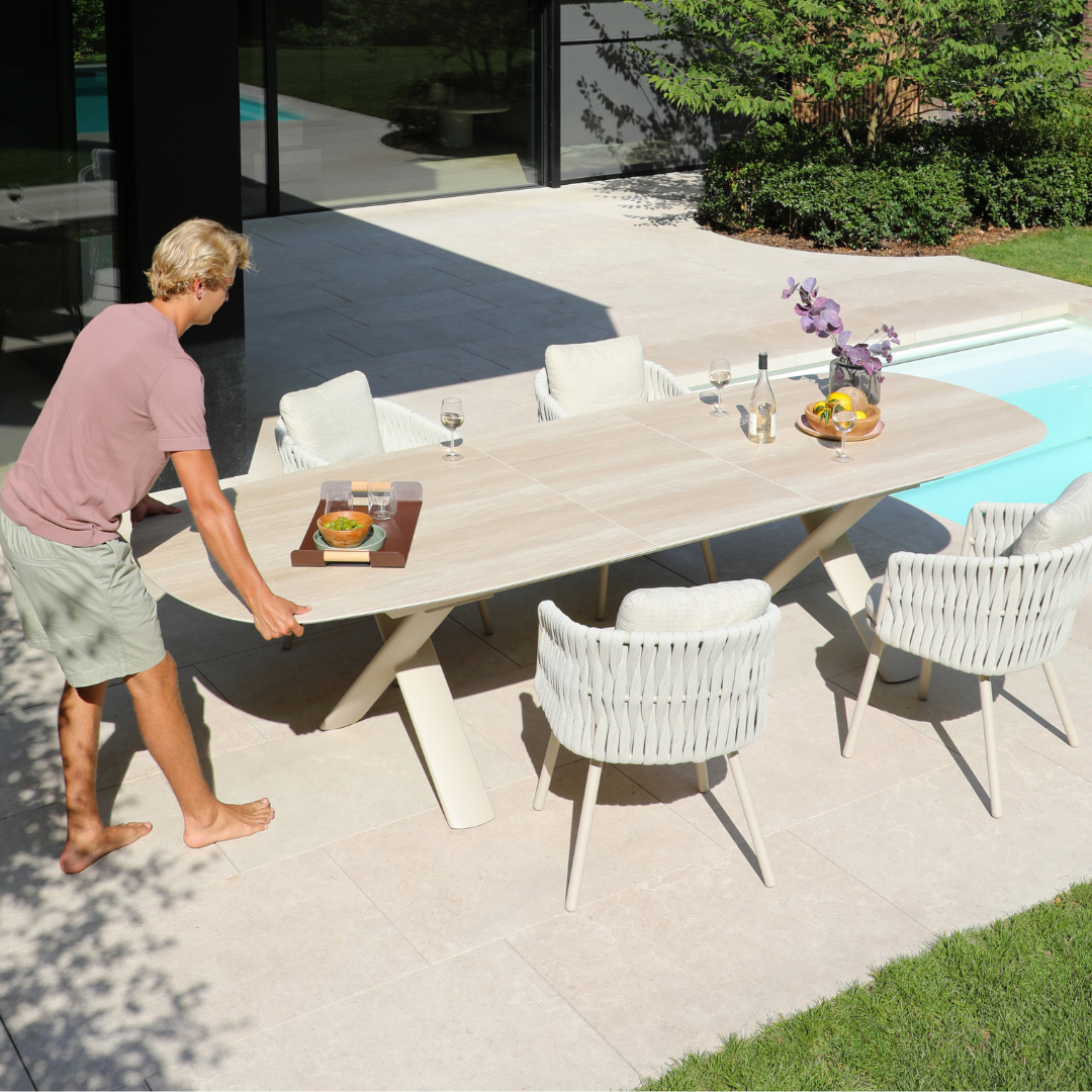 Albatross 3.1m Extendable Dining Table Organic - Mocha | PREORDER AUGUST