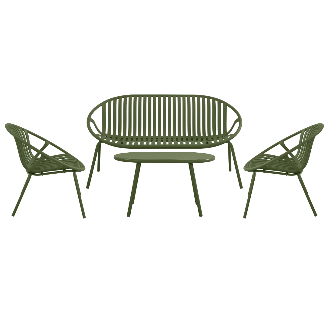 Lisbon 4pc Lounge Set - Olive | PREORDER AUGUST